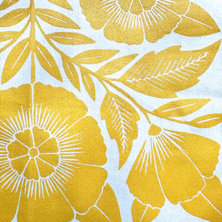 Yellow Floral Tea Towel, TT19
