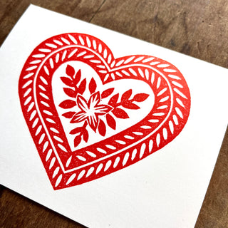 Heart Block Printed Greeting Card