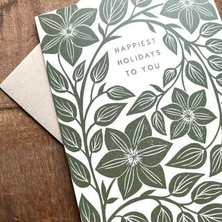 "Happiest Holidays To You," Offset Printed Card