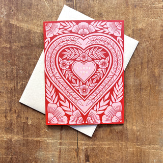 "I Love You," Offset Printed Card