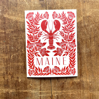 Maine Lobster Offset Printed Card, OP29