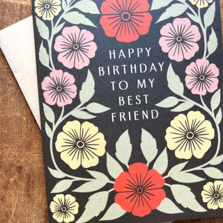 "Happy Birthday to My Best Friend," Offset Printed Card