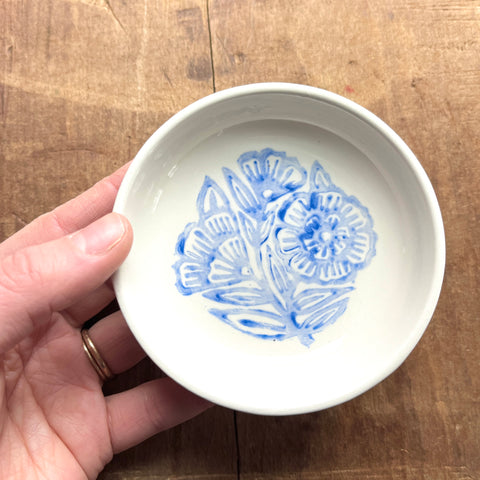 SECONDS: Block Printed Ceramic Dish - No. 6040