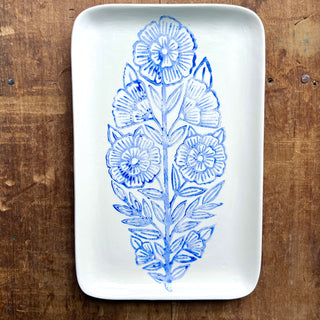 Block Printed Ceramic Tray - No. 6058