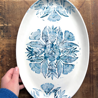 SAMPLE: Hand Painted Ceramic Platter - No. 6060