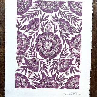 Hand Block Printed Art Print - No. 3126
