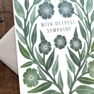 "With Deepest Sympathy," Offset Printed Card