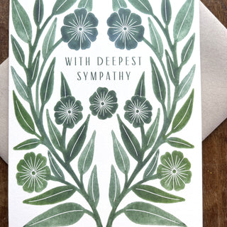 "With Deepest Sympathy," Offset Printed Card