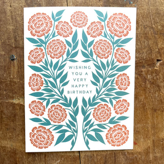 "Wishing You A Very Happy Birthday," Offset Printed Card