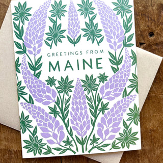 "Greetings From Maine," Offset Printed Card