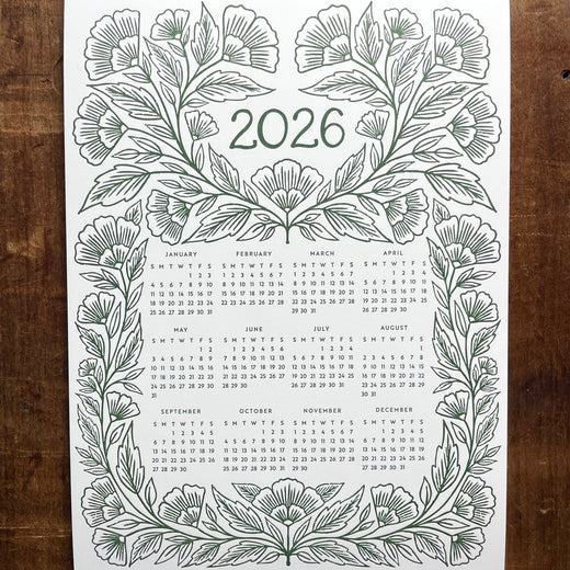 2026 Letterpress Calendar