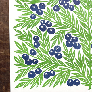 Garden Series: Blueberries Risograph Print, GRP-12