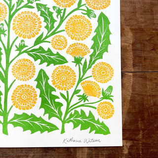 Garden Series: Dandelion Risograph Print, GRP-19