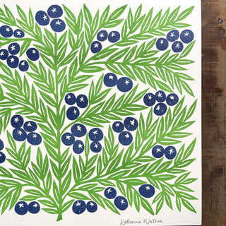 Garden Series: Blueberries Risograph Print, GRP-12