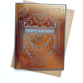 "Happy Birthday," Foil Stamped Cards