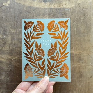 "Thank You," Foil Stamped Cards