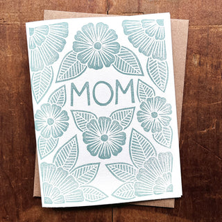 "Mom" Block Printed Greeting Cards, GR59