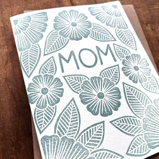 "Mom" Block Printed Greeting Cards, GR59