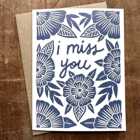 "I Miss You," Offset Printed Card