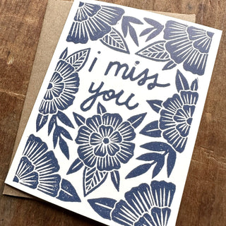 "I Miss You," Offset Printed Card