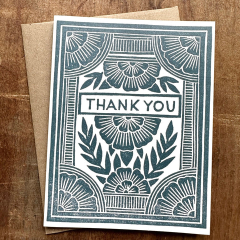 "Thank You," Offset Printed Card
