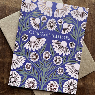 "Congratulations," Foil Stamped Card