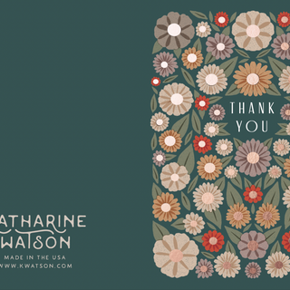 "Thank You," Foil Stamped Card