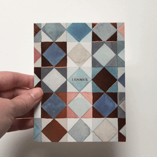 "Thanks," Foil Stamped Cards