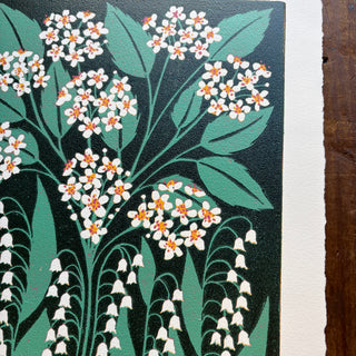 May Birth Month Flower Original Reduction Print - No. 1