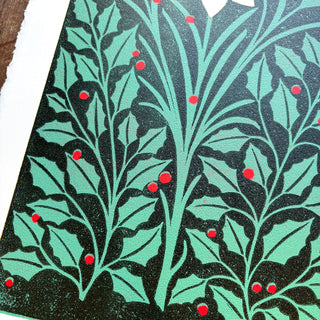 December Birth Month Flower Original Reduction Print - No. 3