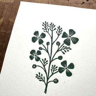 SECONDS : Hand Block Printed Art Print - No. 5007