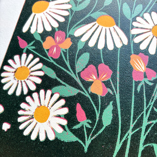 April Birth Month Flower Original Reduction Print - No. 6