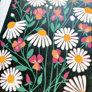 April Birth Month Flower Original Reduction Print - No. 1