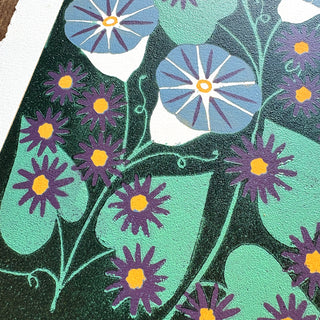 September Birth Month Flower Original Reduction Print - No. 4