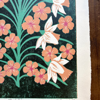 March II Birth Month Flower Original Reduction Print - No. 2