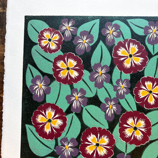 February Birth Month Flower Original Reduction Print - No. 6