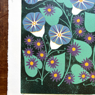 September Birth Month Flower Original Reduction Print - No. 5