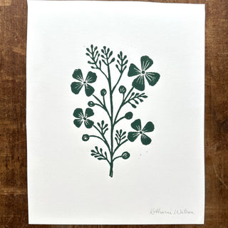 SECONDS : Hand Block Printed Art Print - No. 5007