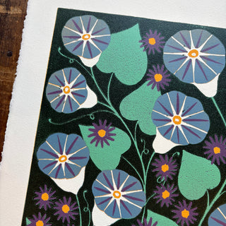 September Birth Month Flower Original Reduction Print - No. 3