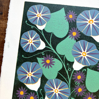 September Birth Month Flower Original Reduction Print - No. 5