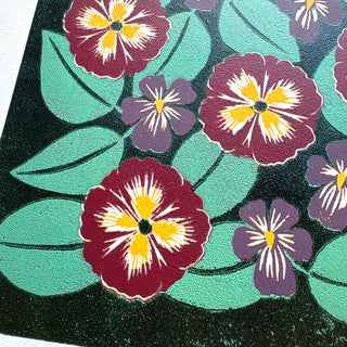 February Birth Month Flower Original Reduction Print - No. 6