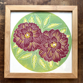 Framed Original Block Print
