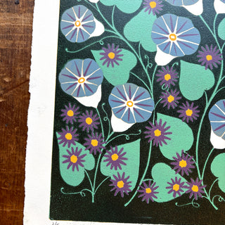 September Birth Month Flower Original Reduction Print - No. 2