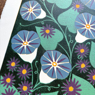 September Birth Month Flower Original Reduction Print - No. 1