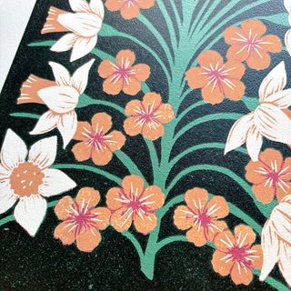 March II Birth Month Flower Original Reduction Print - No. 6