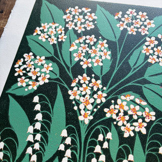 May Birth Month Flower Original Reduction Print - No. 3