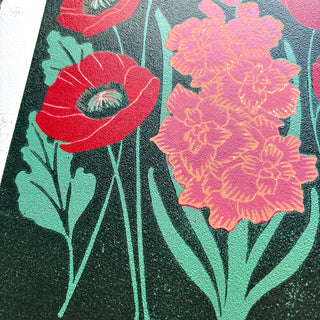 August Birth Month Flower Original Reduction Print - No. 5