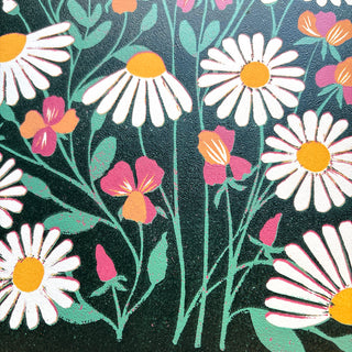 April Birth Month Flower Original Reduction Print - No. 6