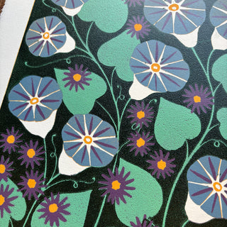 September Birth Month Flower Original Reduction Print - No. 3