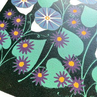 September Birth Month Flower Original Reduction Print - No. 3